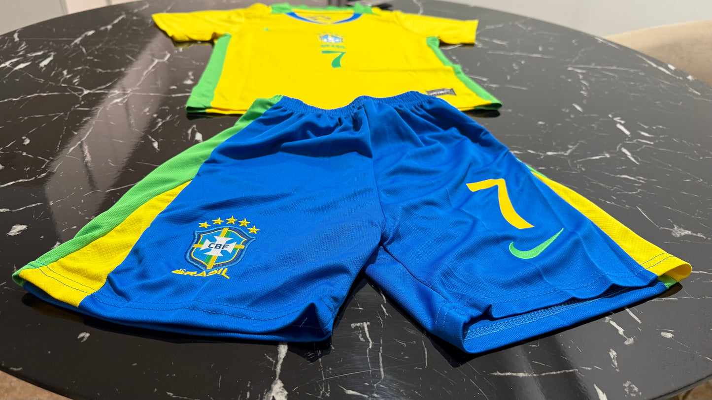 Conjunto Infantil Brasil 2024/25 – Camiseta y Short