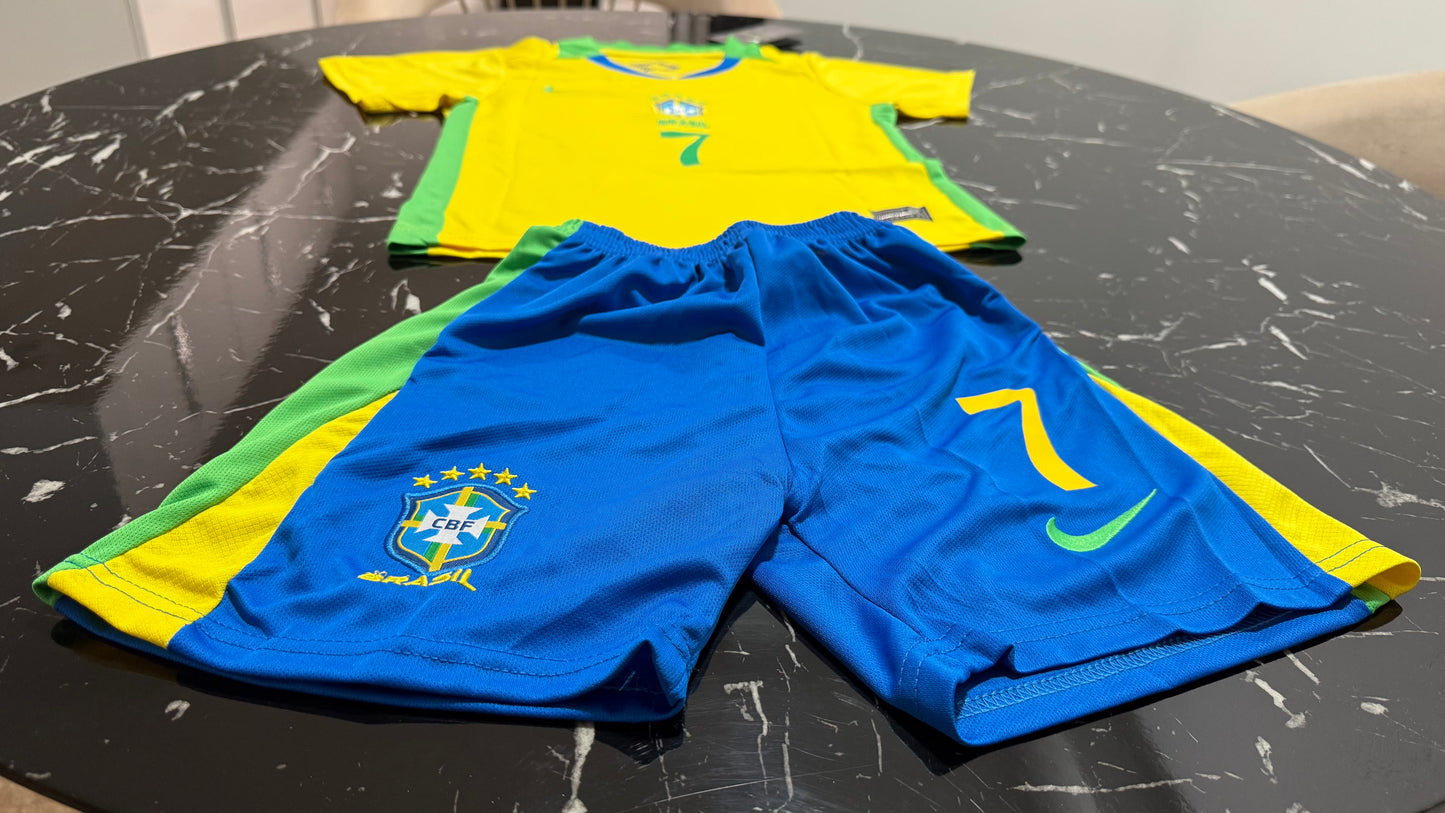 Conjunto Infantil Brasil 2024/25 – Camiseta y Short