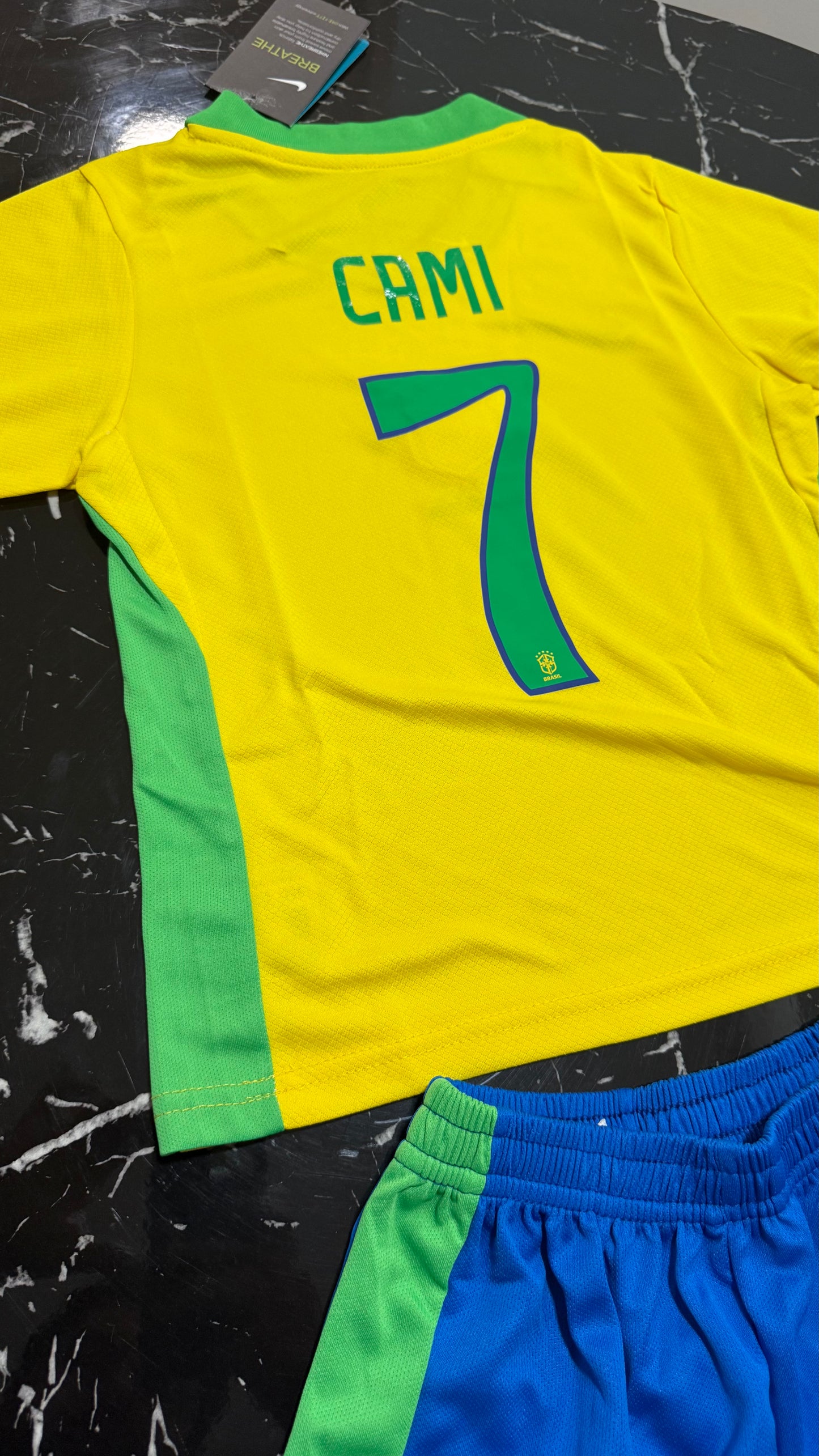 Conjunto Infantil Brasil 2024/25 – Camiseta y Short