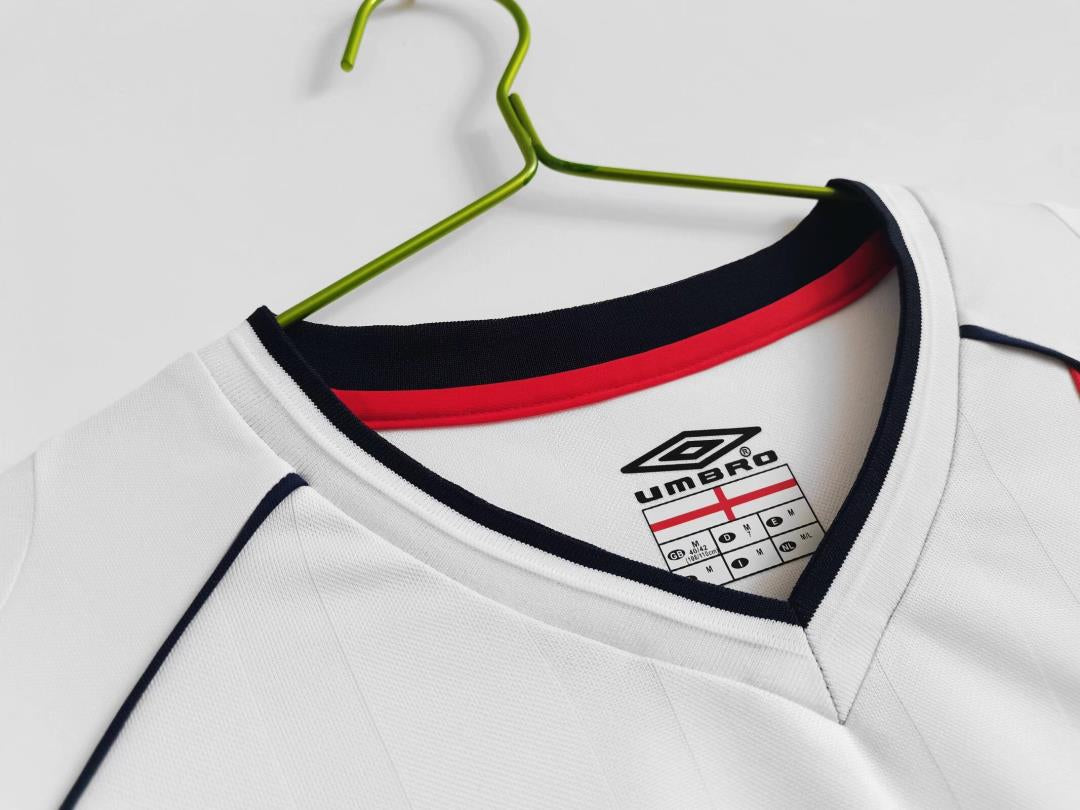 Inglaterra 2002 Local Manga Larga - Camiseta Retro