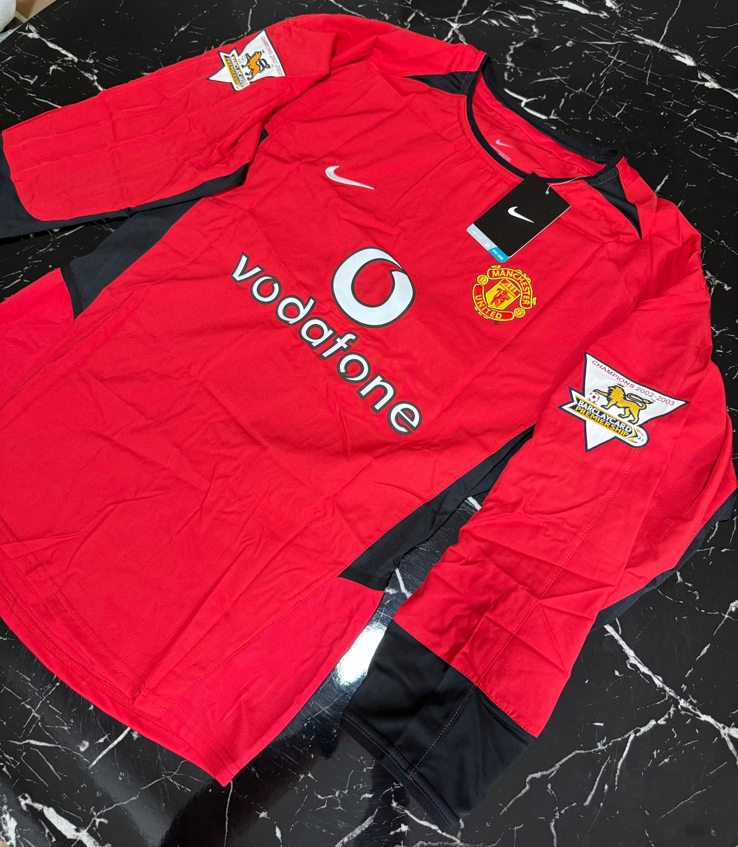 Manchester United 2002/03 - Camiseta Retro - Manga Larga