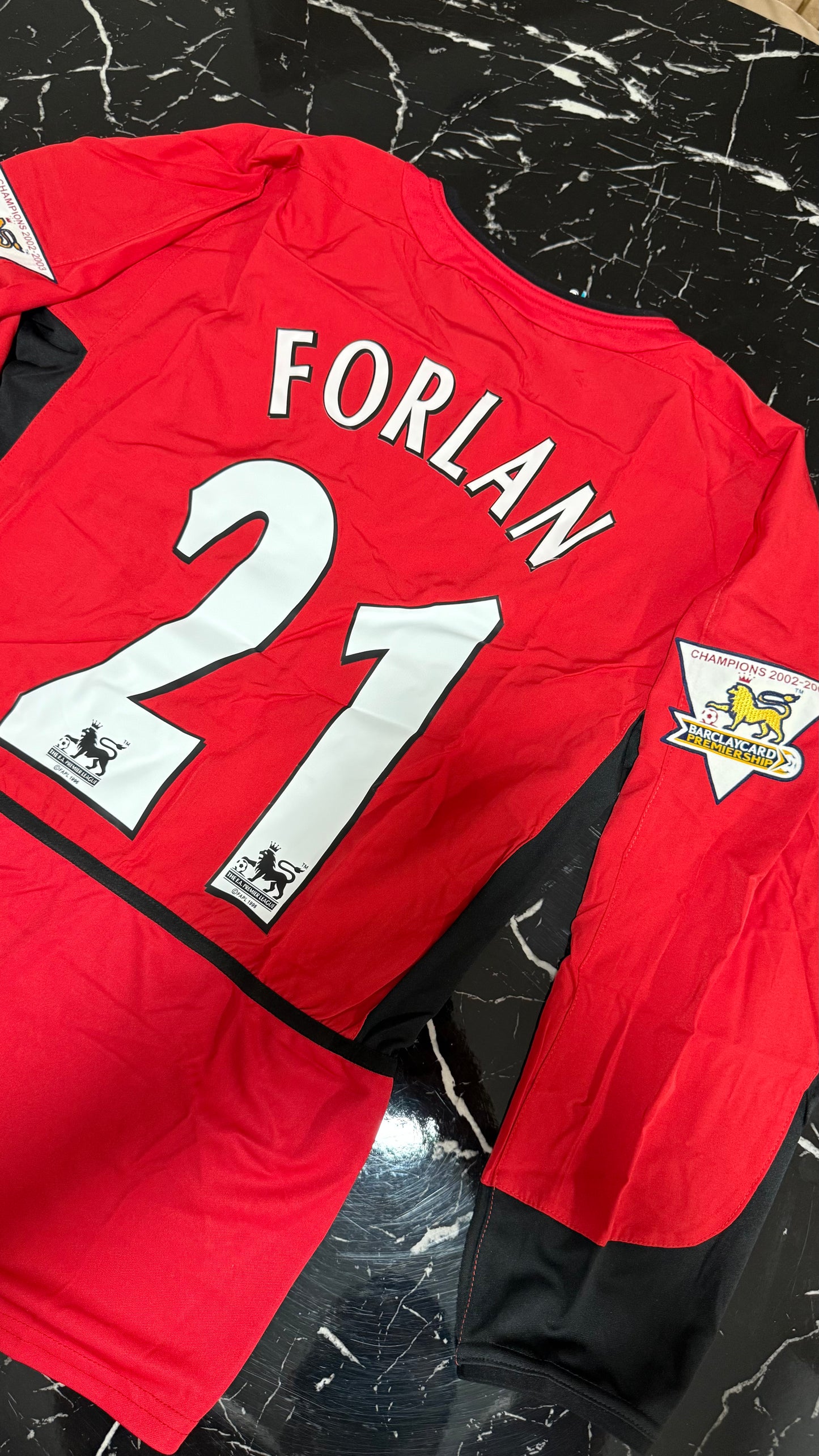 Manchester United 2002/03 - Camiseta Retro - Manga Larga