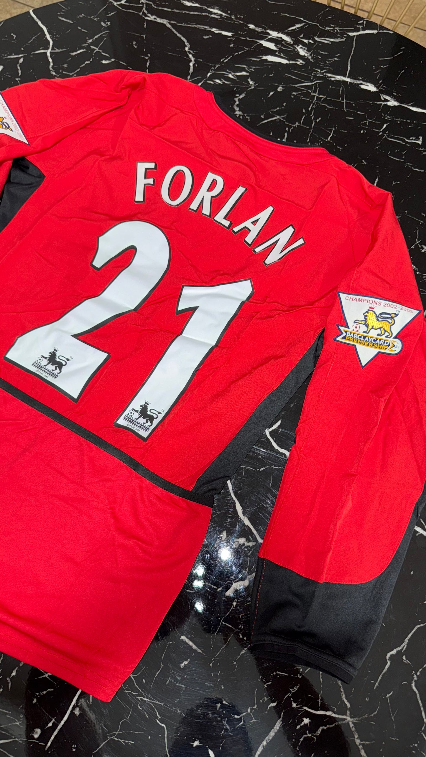 Manchester United 2002/03 - Camiseta Retro - Manga Larga