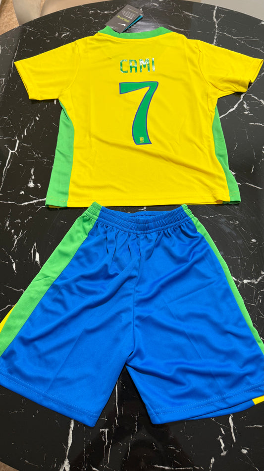 Conjunto Infantil Brasil 2024/25 – Camiseta y Short