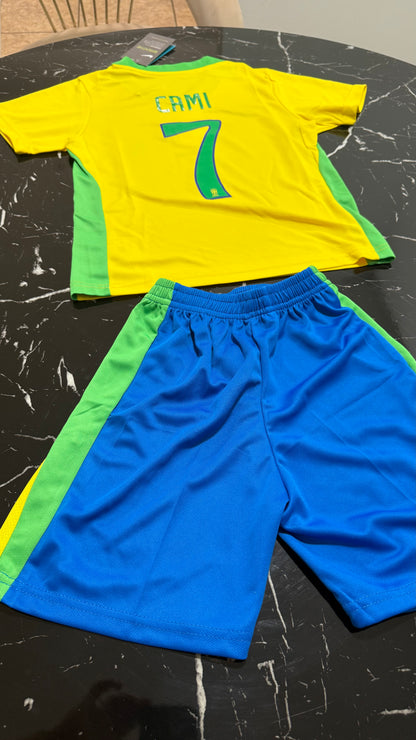 Conjunto Infantil Brasil 2024/25 – Camiseta y Short