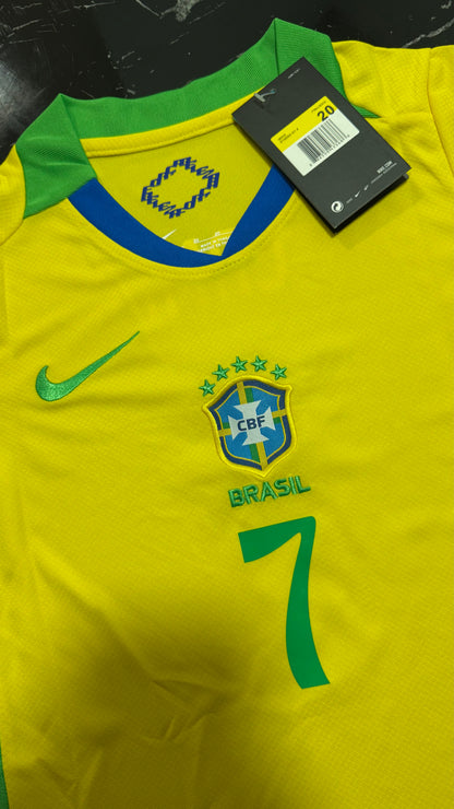 Conjunto Infantil Brasil 2024/25 – Camiseta y Short