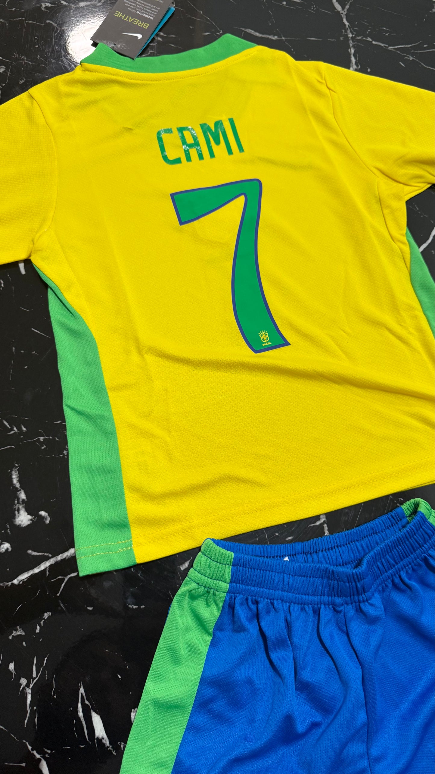 Conjunto Infantil Brasil 2024/25 – Camiseta y Short