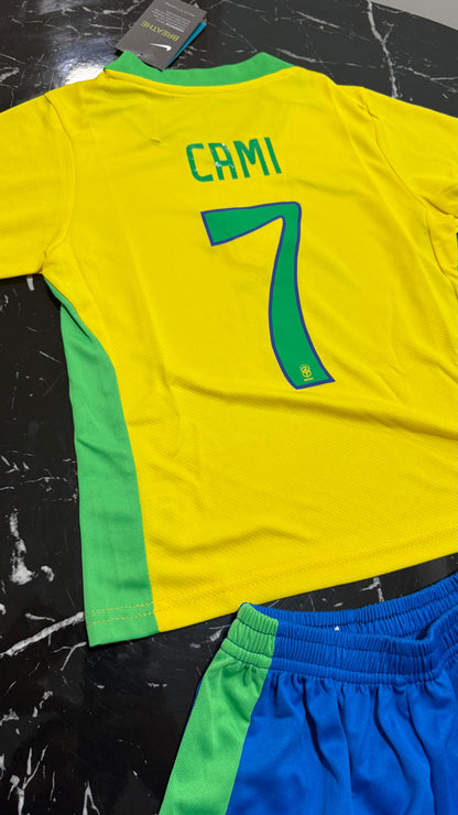 Conjunto Infantil Brasil 2024/25 – Camiseta y Short