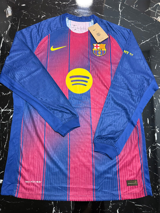 Barcelona 2025/26 Local - Camiseta Manga Larga Versión Jugador