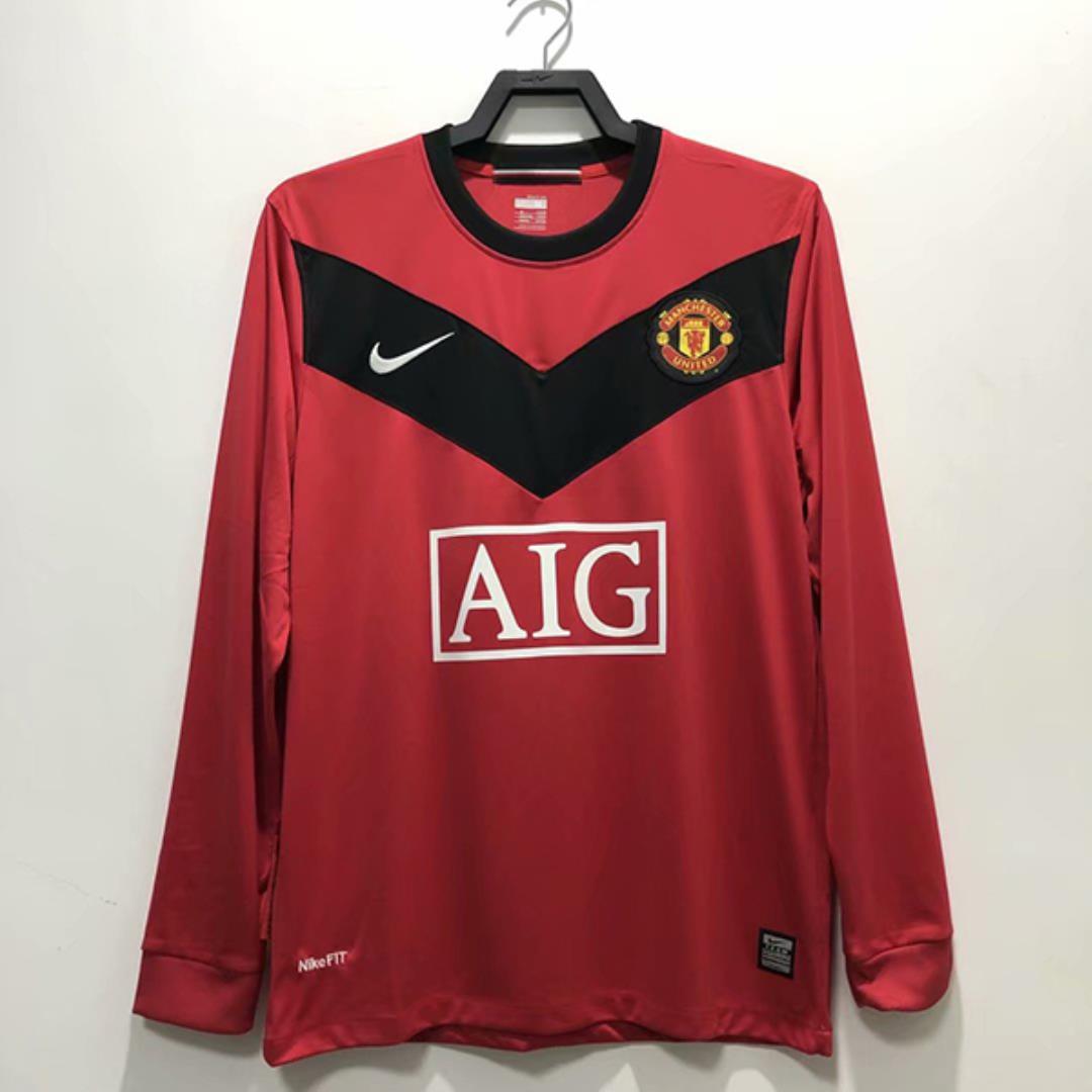 Manchester United 2009/10 Local Manga Larga – Camiseta Retro