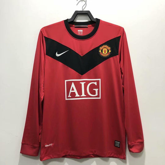 Manchester United 2009/10 Local Manga Larga – Camiseta Retro