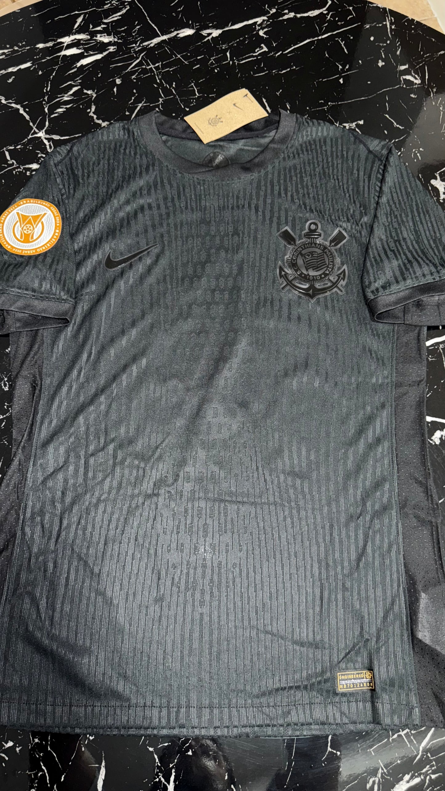 Corinthians 2024/25 Visitante All-Black – Camiseta Versión Jugador