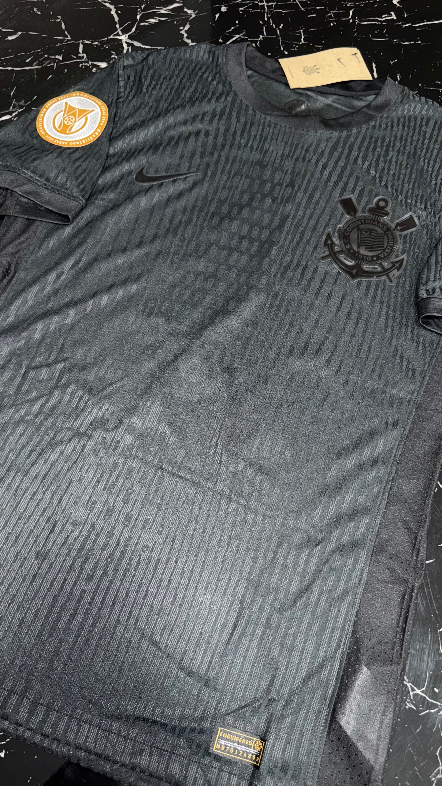 Corinthians 2024/25 Visitante All-Black – Camiseta Versión Jugador