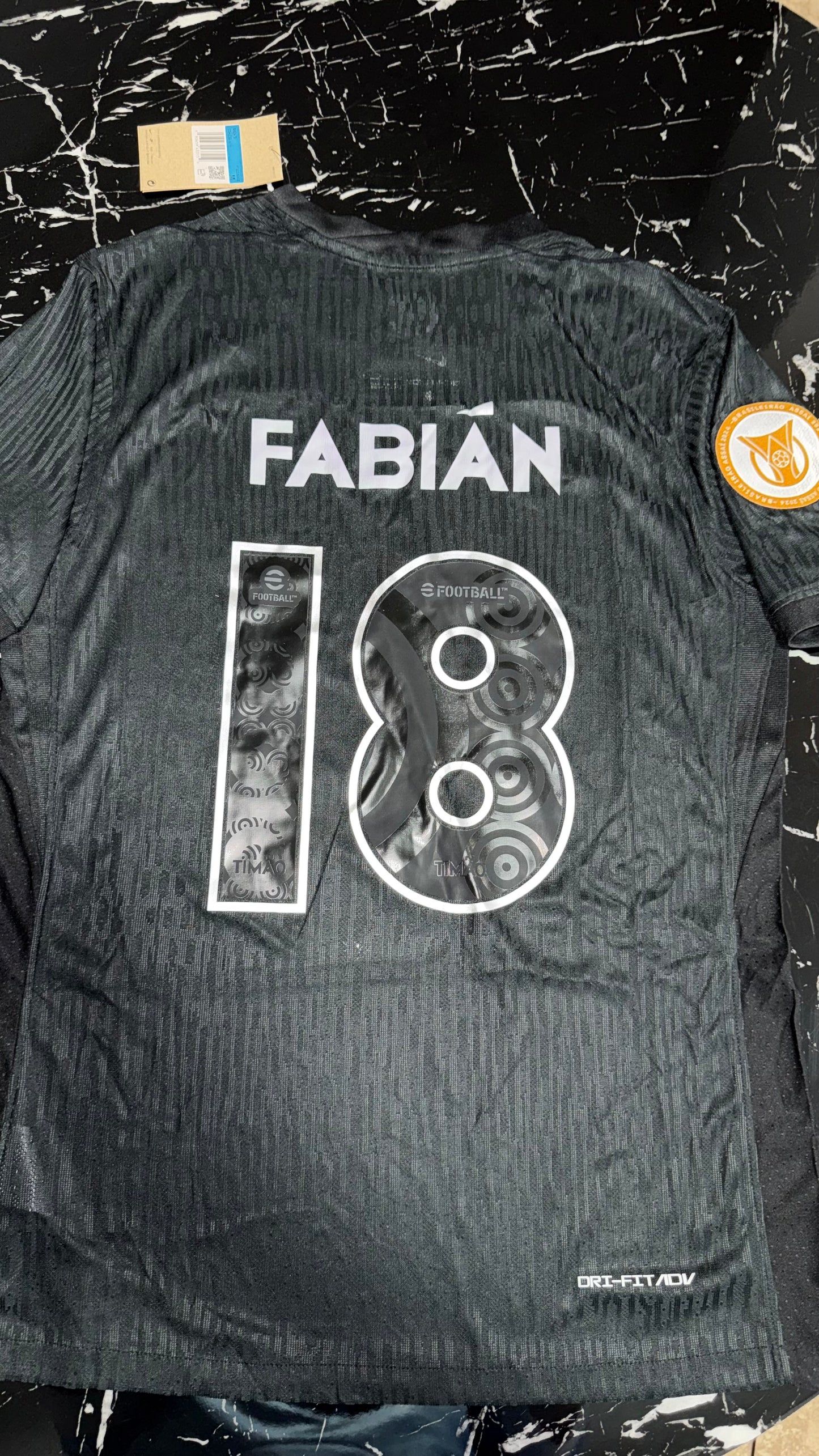 Corinthians 2024/25 Visitante All-Black – Camiseta Versión Jugador