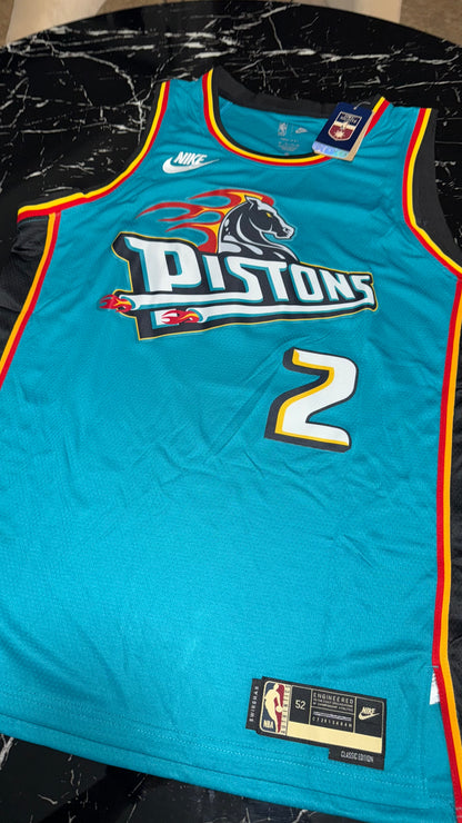 Detroit Pistons NBA - Camiseta Retro Teal Horse