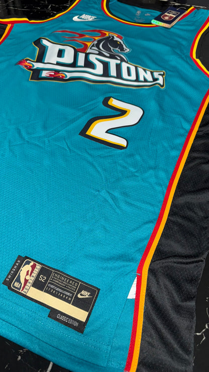 Detroit Pistons NBA - Camiseta Retro Teal Horse