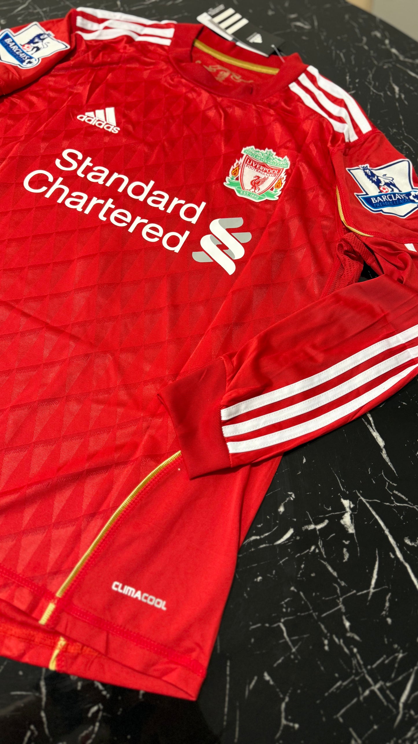 Liverpool 2011/12 Local Manga Larga - Camiseta Retro