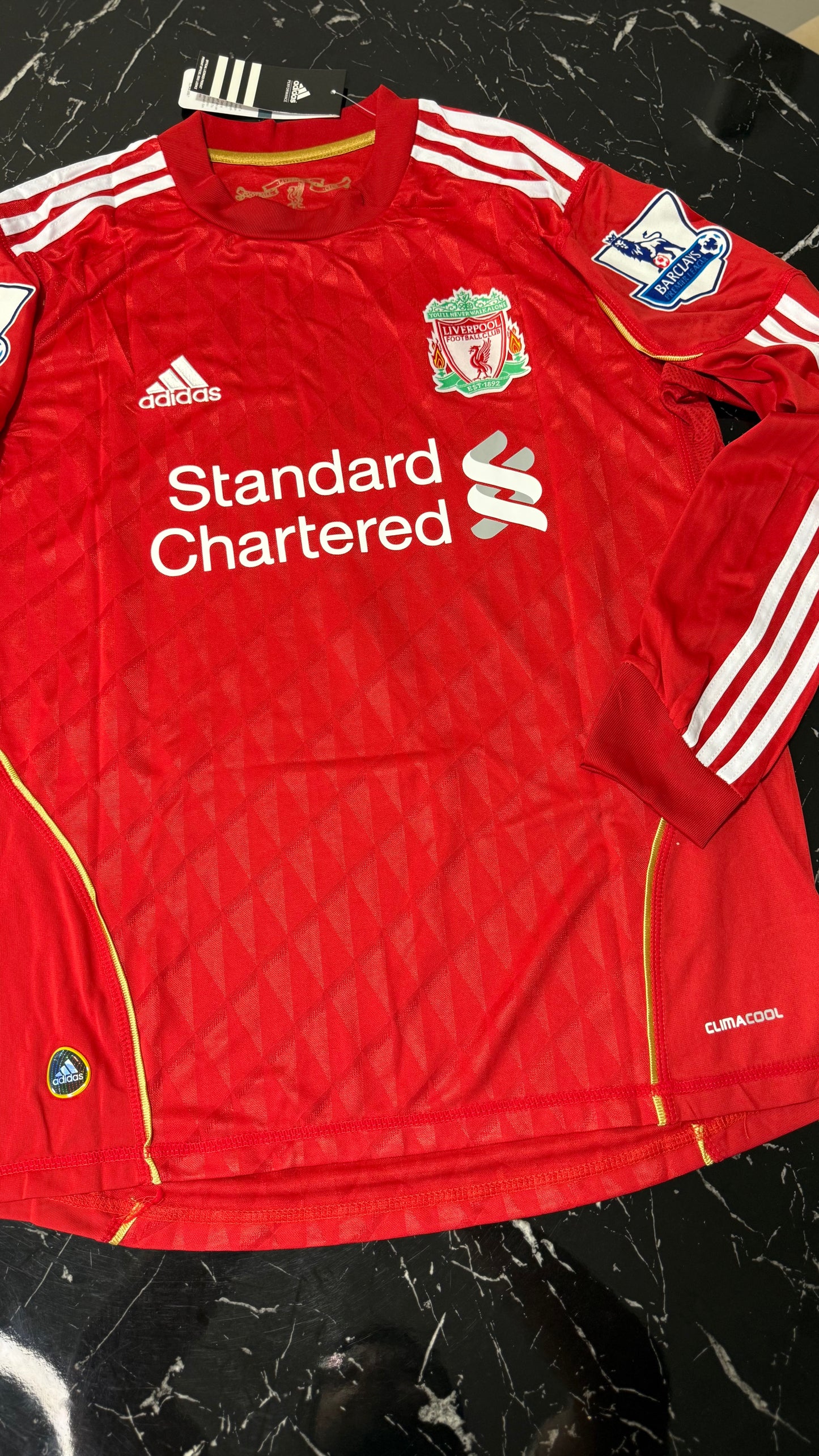 Liverpool 2011/12 Local Manga Larga - Camiseta Retro