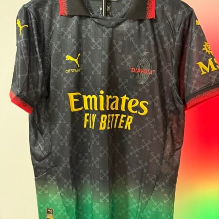 🟡AC Milan Off-White Black 2024/25 – Edición Especial Versión Jugador