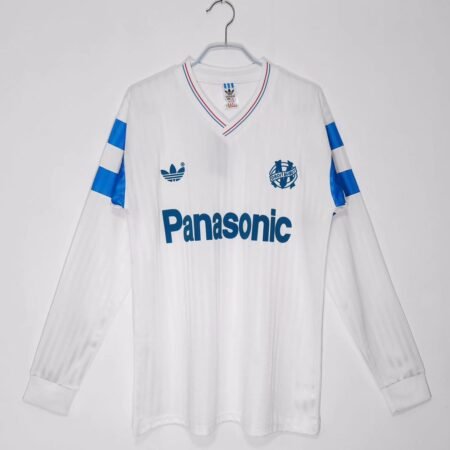 🟡 Olympique de Marseille 1990/91 – Camiseta Local Retro Manga Larga