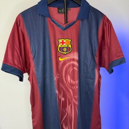 🟡 FC Barcelona x Travis Scott Retro 2000/01 – Skeleton Jersey