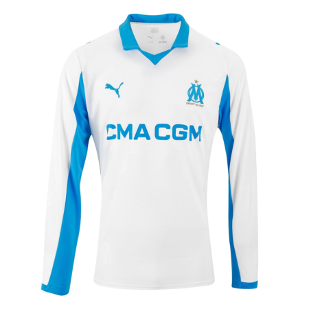 🟡 Olympique de Marseille 2025/26 Local – Camiseta Manga Larga Versión Fan