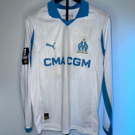 🟡 Olympique de Marseille 2025/26 Local – Camiseta Manga Larga Versión Fan