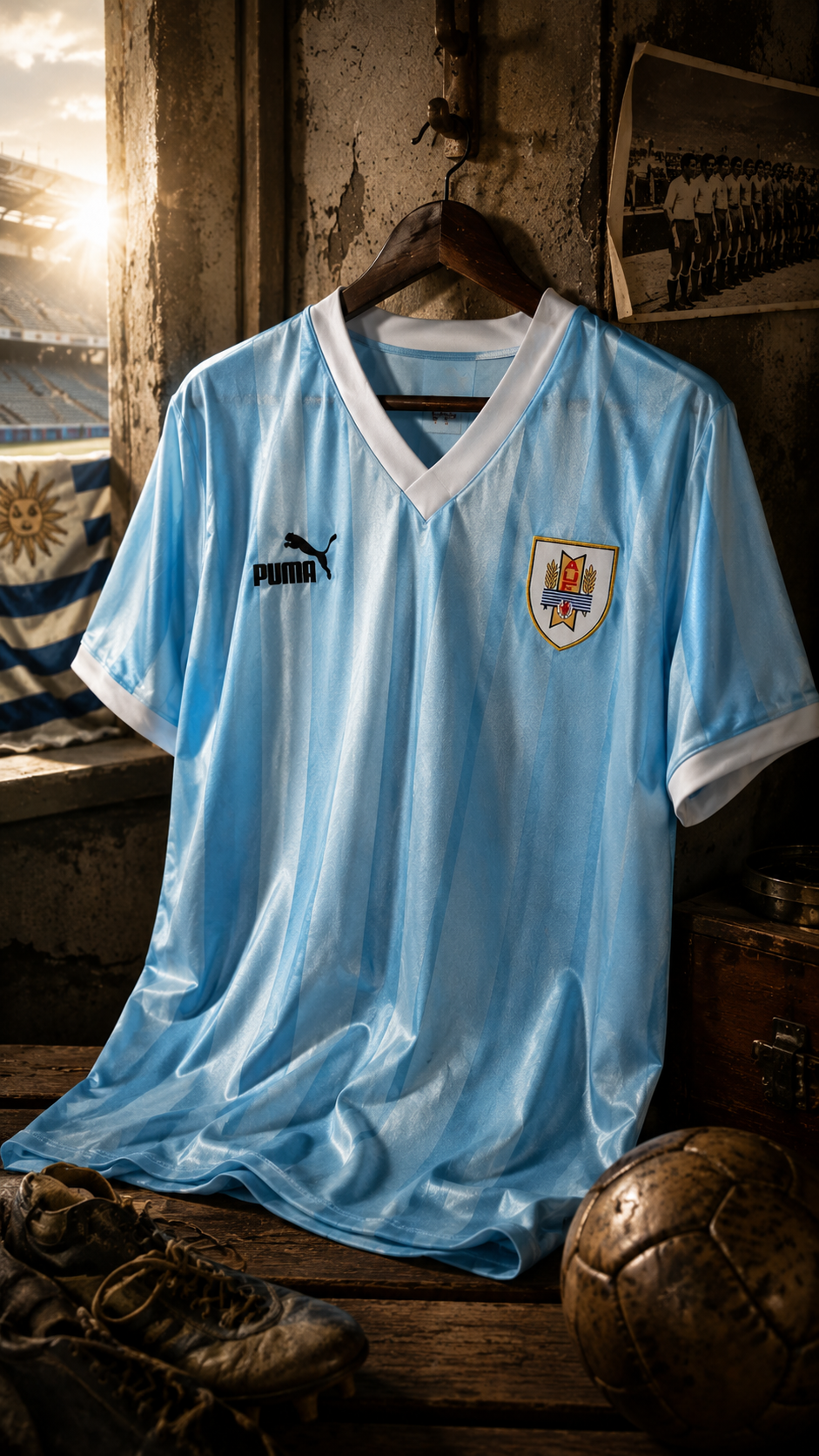 🟡 Uruguay 1990 - Camiseta Retro