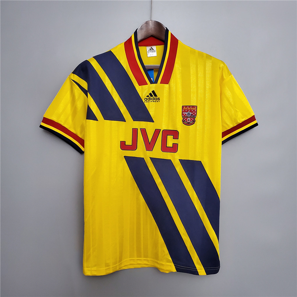 🟡 Arsenal 1993/94 Visitante - Camiseta Retro