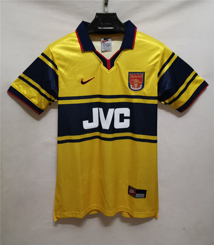 🟡 Arsenal 1997/99 Visitante - Camiseta Retro