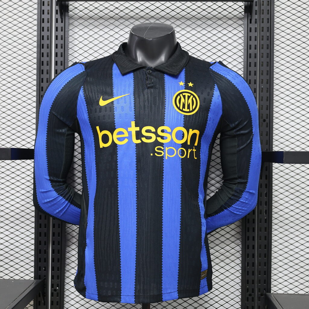 🟡 Inter Milán 2026/27 Local – Camiseta Versión Jugador Manga Larga