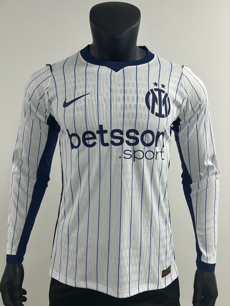 🟡 Inter Milán 2026/27 Visitante – Camiseta Versión Jugador Manga Larga