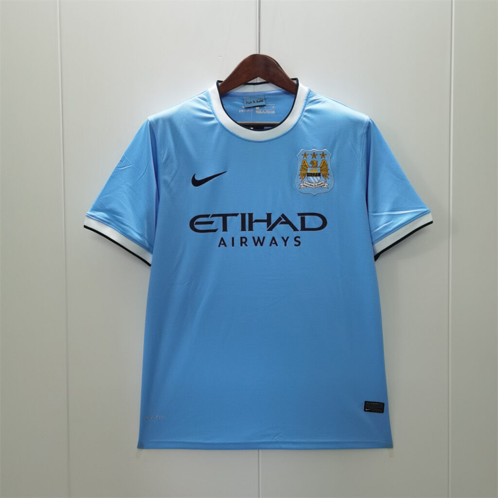 🟡 Manchester City 2013/14 Local - Camiseta Retro