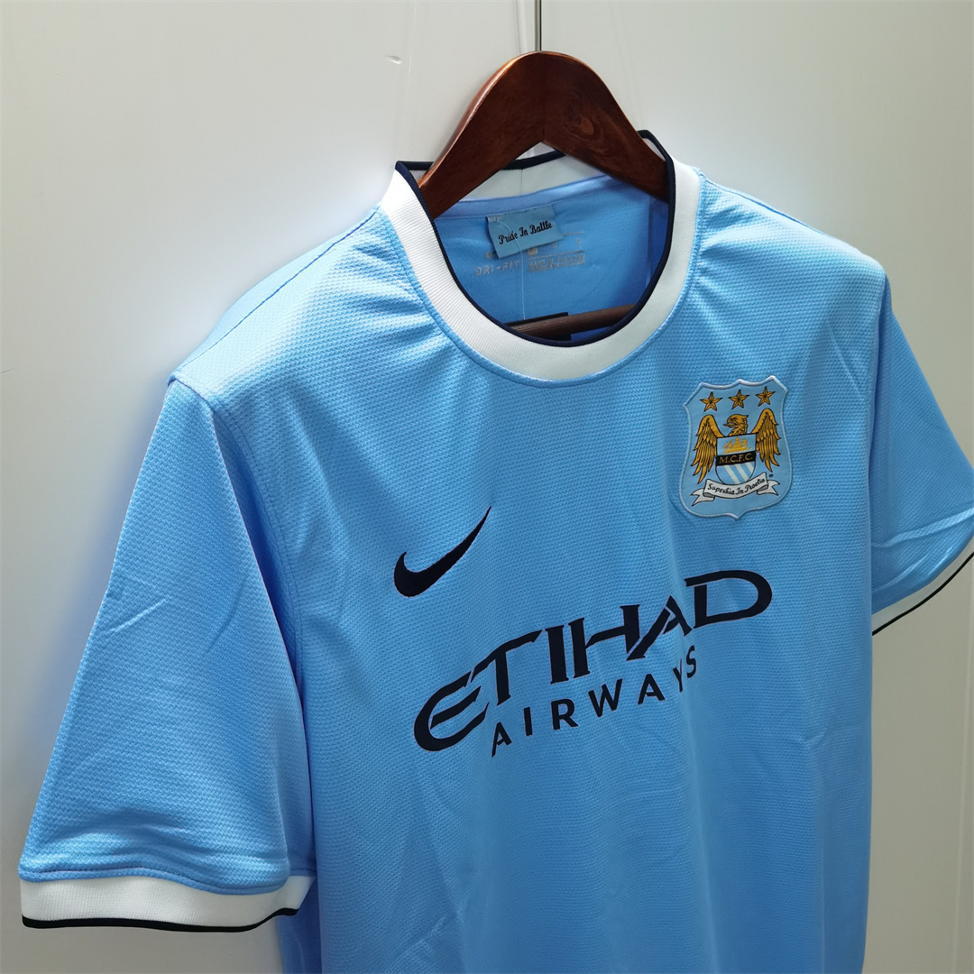 🟡 Manchester City 2013/14 Local - Camiseta Retro - Image 3