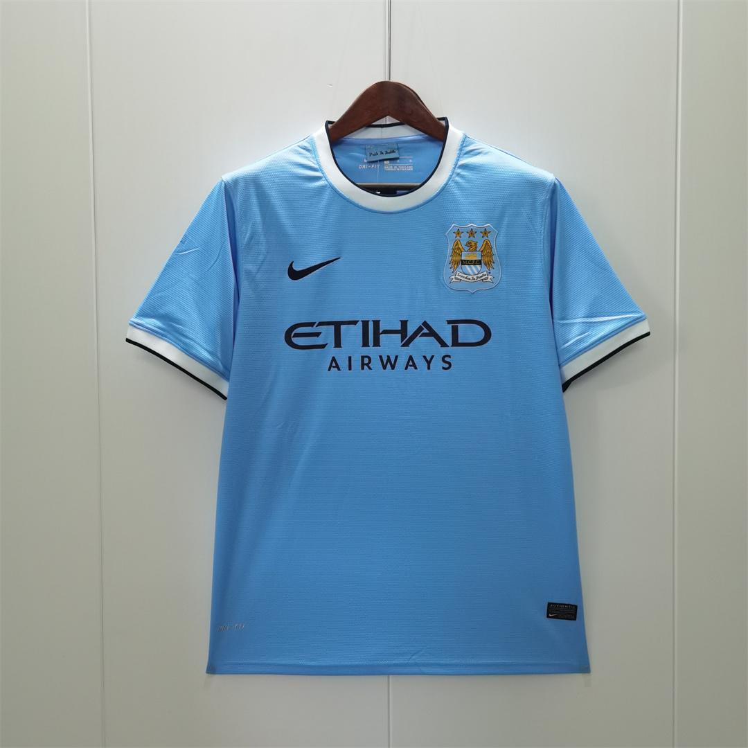 🟡 Manchester City 2013/14 Local - Camiseta Retro