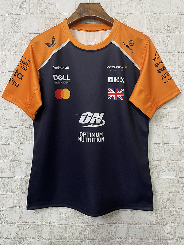 🟡 McLaren 2025 – Camiseta F1 Negra