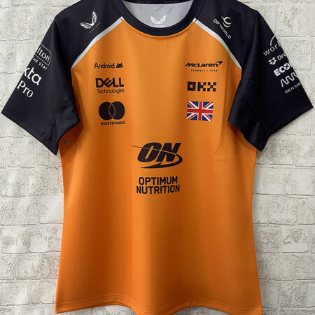 🟡 McLaren 2025 – Camiseta F1 Naranja de Cuello Redondo