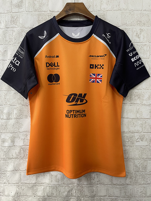 🟡 McLaren 2025 – Camiseta F1 Naranja de Cuello Redondo
