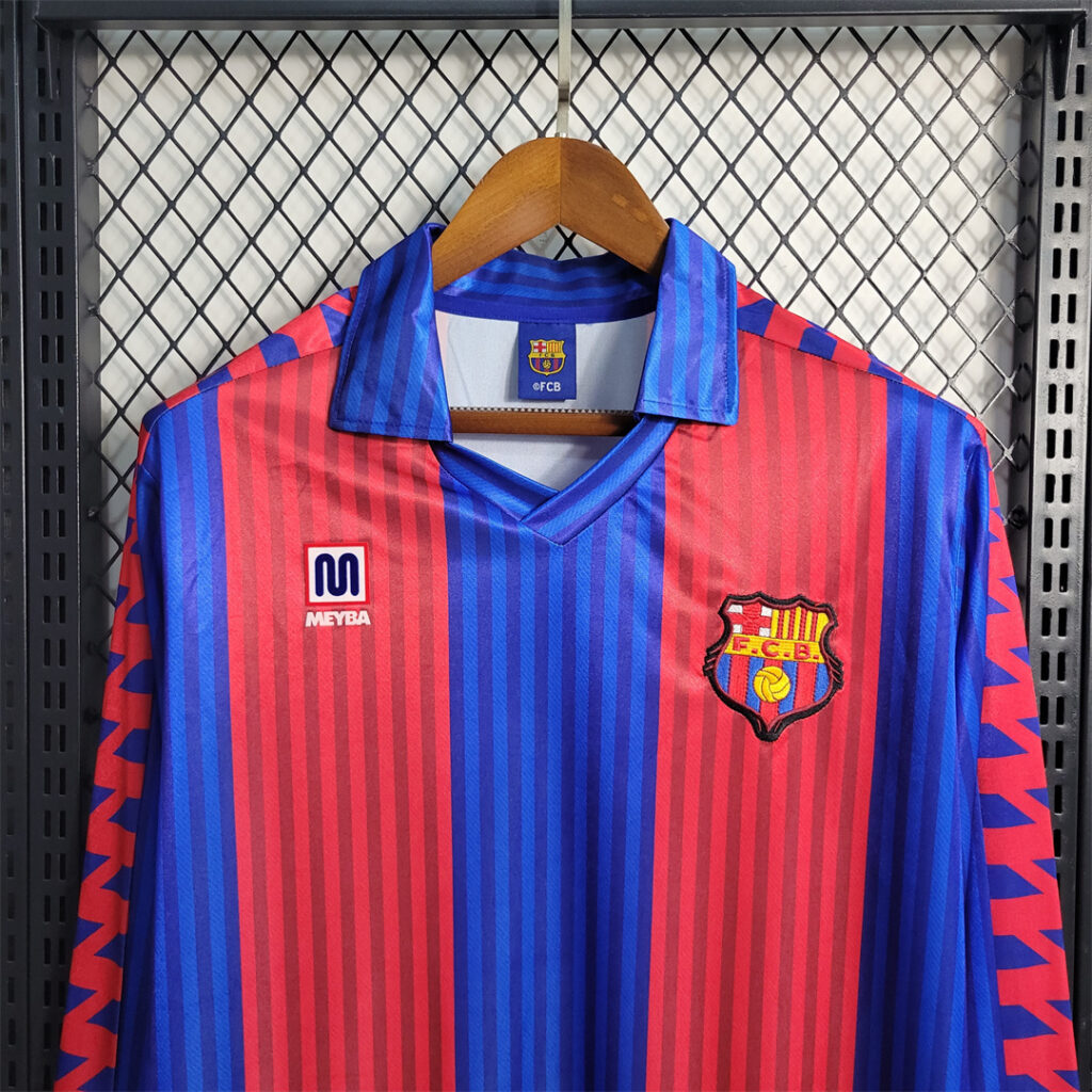 🟡 Barcelona 1991/92 Local – Camiseta Retro Manga Larga