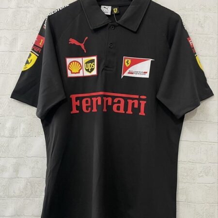 🟡 Ferrari 2025 – Polo F1 Negro