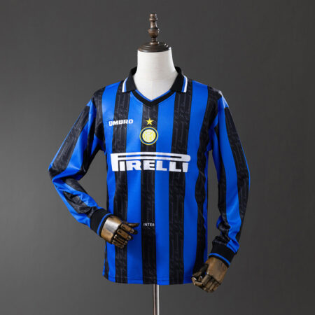 🟡 Inter Milán 1997/98 Local – Camiseta Retro Manga Larga