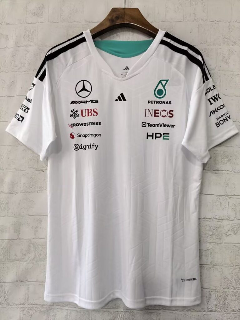 🟡 Mercedes 2026 – Camiseta F1 Blanca