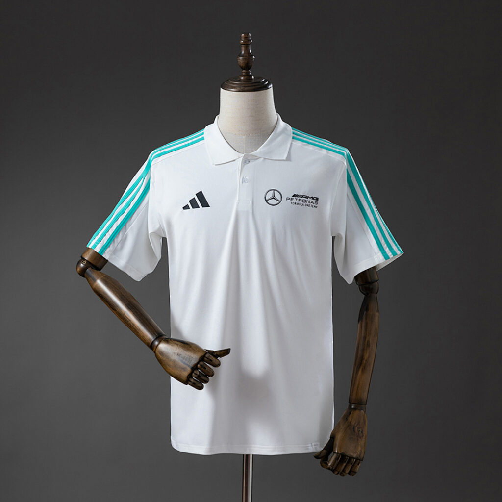 🟡 Mercedes 2025 – Polo F1 Blanco