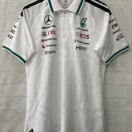 🟡 Mercedes 2026 – Polo F1 Blanco