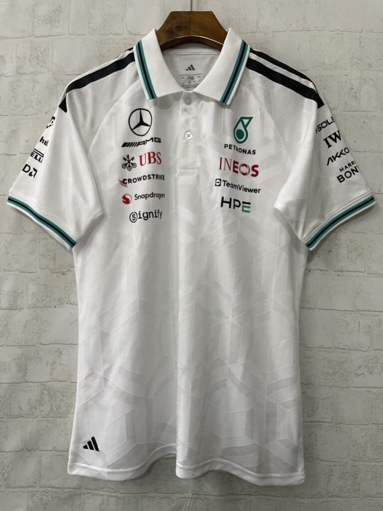 🟡 Mercedes 2026 – Polo F1 Blanco
