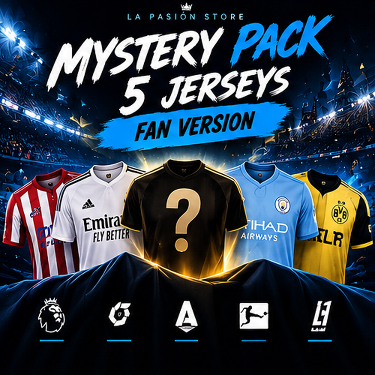 Mystery Pack de 5 camisetas, versión Fan